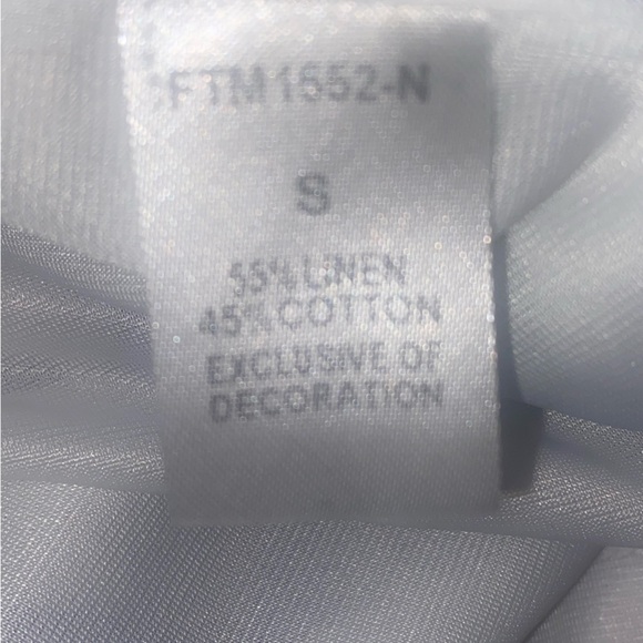 THML Women's Linen Blend Striped Embroidered Halter Dress, sz Small - Picture 12 of 14